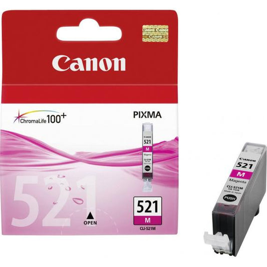 ORIGINALE CANON CLI-521 MAGENTA 2935B001 PER CANON Ip3600IP4600MP540MP620MP630980 CLI521 9ml 505 PAGINE