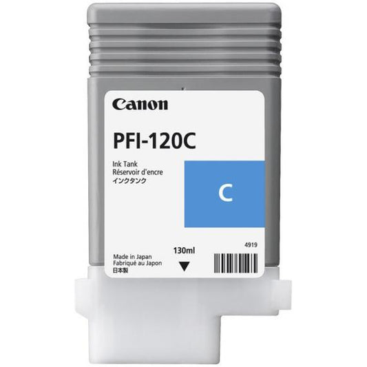 ORIGINALE CANON PFI-120C CIANO 2886C001 PER CANON IPF TM-200,TM-205,TM-300,TM-305 PFI120 130ml