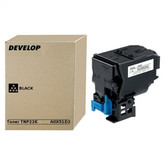 ORIGINALE DEVELOP TNP-22BK NERO A0X51D2 PER MINOLTA BIZHUB C35, C35P TNP22 CAPACITA 6.000 PAGINE