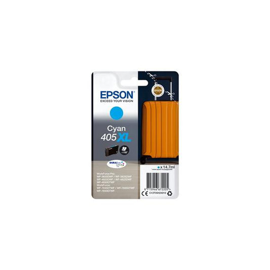 ORIGINALE EPSON 405XL CIANO C13T05H24020 PER EPSON WF4820,4830,3825,3820,7835 CAPACIT 14,7ml 1.100 PAGINE