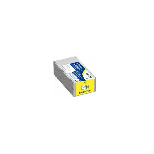 ORIGINALE EPSON SJIC22PY GIALLA C33S020604 PER EPSON COLORWORKS TM C3500 CAPACITA 32,5ml