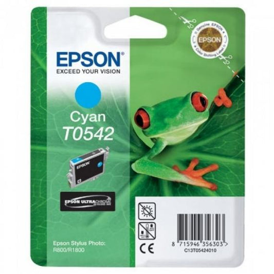 ORIGINALE EPSON T0542 C13T05424010 CIANO PER EPSON Stylus Photo R800,R1800 13ML 400 PAGINE
