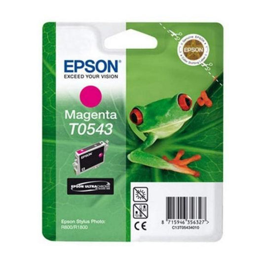ORIGINALE EPSON T0543 C13T05434010 MAGENTA PER EPSON Stylus Photo R800,R1800 13ML 400 PAGINE