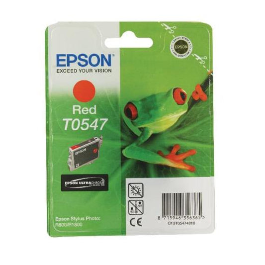 ORIGINALE EPSON T0547 C13T05474010 RED PER EPSON Stylus Photo R800,R1800 13ML 400 PAGINE