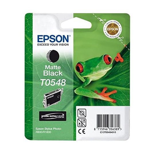 ORIGINALE EPSON T0548 C13T05484010 MATTE BLACK PER EPSON Stylus Photo R800,R1800 13ML 550 PAGINE