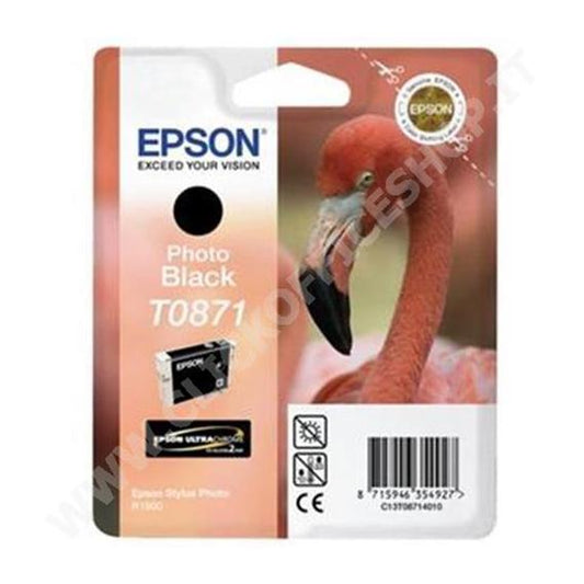 ORIGINALE EPSON T0871 NERO FOTO C13T08714010 PER EPSON STYLUS PHOTO R1900 11,4ML
