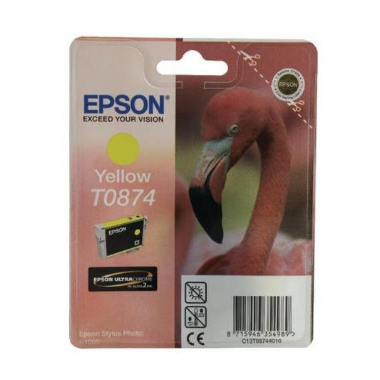 ORIGINALE EPSON T0874 GIALLO C13T08744010 PER EPSON STYLUS PHOTO R1900 11,4ML