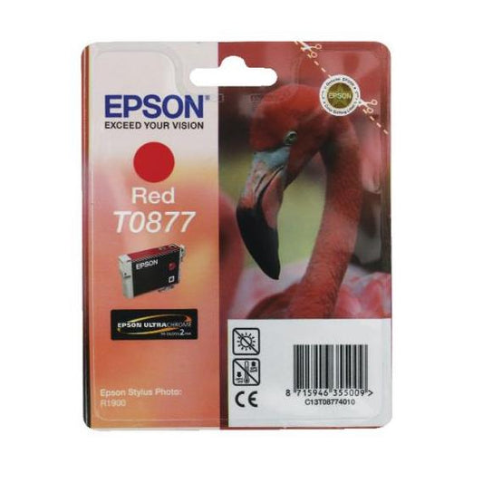 ORIGINALE EPSON T0877 ROSSO C13T08774010 PER EPSON STYLUS PHOTO R1900 11,4ML