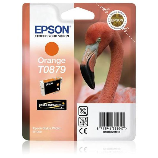 ORIGINALE EPSON T0879 ARANCIO C13T08794010 PER EPSON STYLUS PHOTO R1900 11,4ML