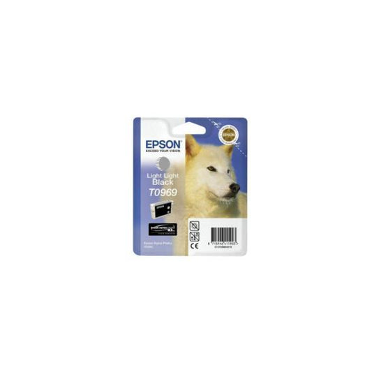 ORIGINALE EPSON T0969 LIGHT LIGHT BLACK C13T09694010 CARTUCCIA PER EPSON STYLUS PHOTO R2880 T09694020 11,4ml