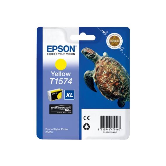 ORIGINALE EPSON T1574XL GIALLO C13T15744010 PER EPSON STYLUS PHOTO R3000 R3000 T1574