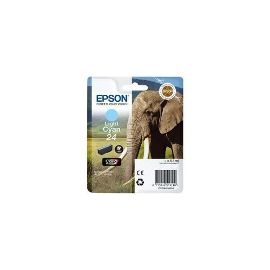 ORIGINALE EPSON T2425 LIGHT CIANO C13T24254012 CARTUCCIA PER EPSON XP750 XP850 XP860 XP950 XP55 24 CAPACITA 5.1ml