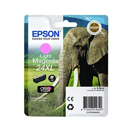ORIGINALE EPSON T2436 LIGHT MAGENTA C13T24364012 PER EPSON XP750 XP850 XP860 XP950 XP55 24XL C13T24364010 740 PAGINE 9.8ml