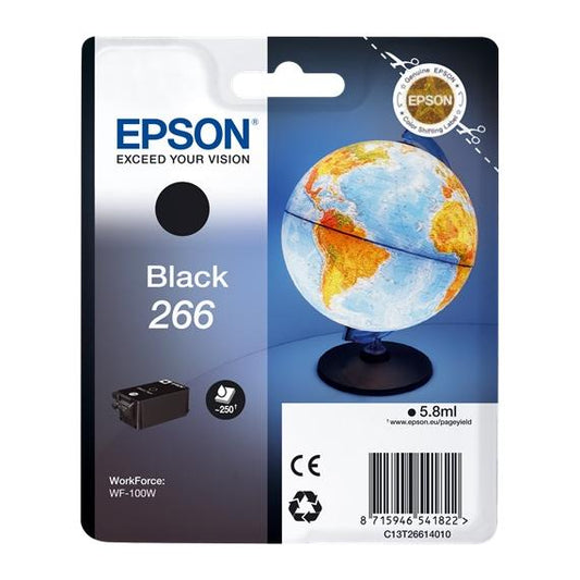 ORIGINALE EPSON T2661 NERA C13T26614010 PER EPSON WF-100W WF100 266 CAPACITA 5,8ML - 250 PAGINE