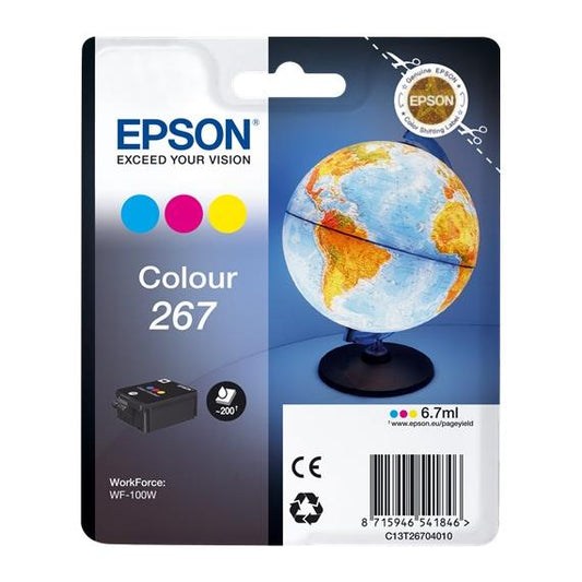 ORIGINALE EPSON T2670 COLORE C13T26704010 PER EPSON WF-100W WF100 267 CAPACITA 6,7ML - 200 PAGINE