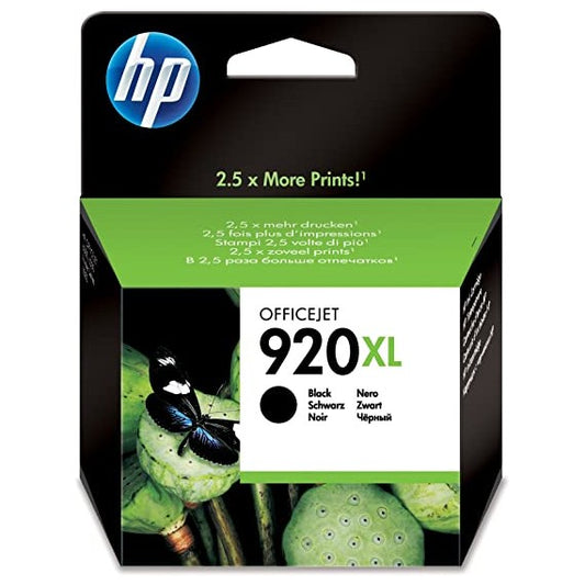 ORIGINALE HP 920XL NERA CD975AE PER HP 6000 6500AIO 6500WIFI 6500A 7000 7500A CD975AE 920BK CAPACITA 49ML 1200 PAGINE