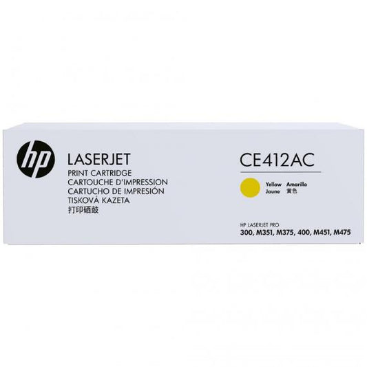 ORIGINALE HP CE412AC 305A GIALLO PER HP COLOR LASERJET PRO M375NW, M375W, M451DN, M475DN CAPACITA 2.600 PAGINE