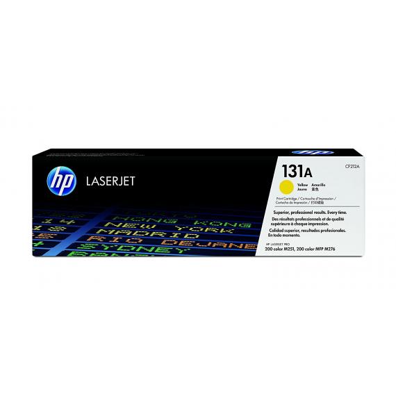 ORIGINALE HP CF212A 131A GIALLO PER HP LASERJET PRO 200 M251N,M251NW,M276N,276NW CAPACITA 1.800 PAGINE
