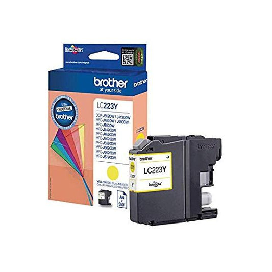 ORIGINALE LC223Y GIALLA PER BROTHER J4620 J4625 J5625 J4120 J5320 J5720 LC-223 5,9ml 500 PAGINE