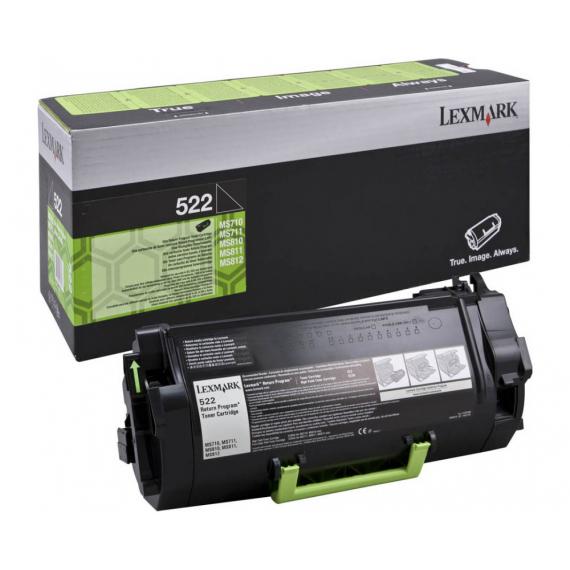 ORIGINALE LEXMARK 522 52D2000 NERO PER LEXMARK MS810,MS811,MS812 CAPACITA 6.000 PAGINE