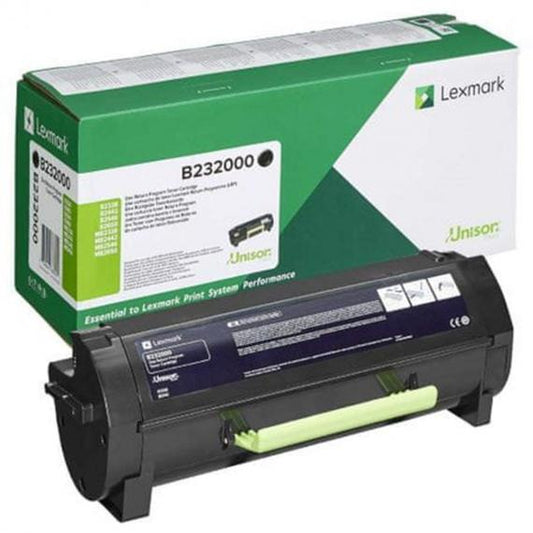 ORIGINALE LEXMARK B2328 B232000 TONER NERO PER LEXMARK B2338DW,B2442,B2546,B2546,B2650,MB238A,2442A,2546 CAPACITA 3.000 PAGINE