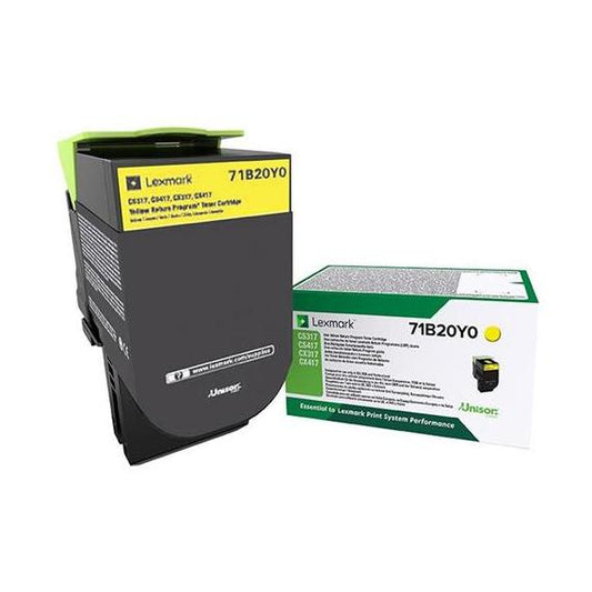 ORIGINALE LEXMARK CS317 GIALLO 71B20Y0 PER LEXMARK CX317 CX417 CX517 CS317 CS417 CS517 CAPACITA 3.000 PAGINE