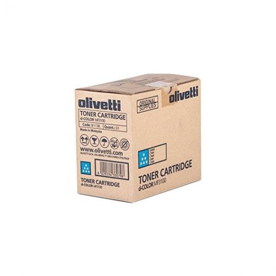 ORIGINALE OLIVETTI B1136 CIANO PER OLIVETTI D-COLOR MF 3100 B1136 CAPACITA 5.000 PAGINE