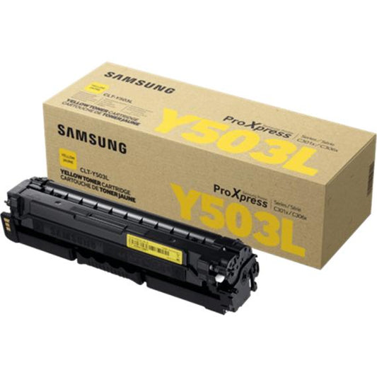 ORIGINALE SAMSUNG CLT-Y503L GIALLO SU491A PER SAMSUNG PROXPRESS C3010ND,C3060FR,C3060ND CLT503L 5.000 PAGINE