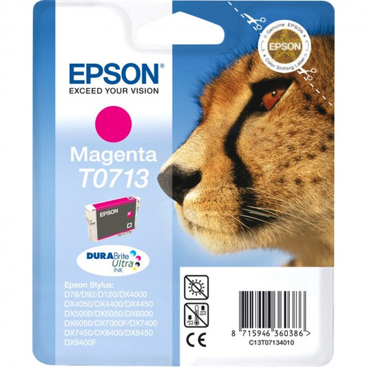 ORIGINALE T0713 MAGENTA PER Epson Stylus D78D78D92DX 4000 C13T07134012 CAPACITA 5,5ml
