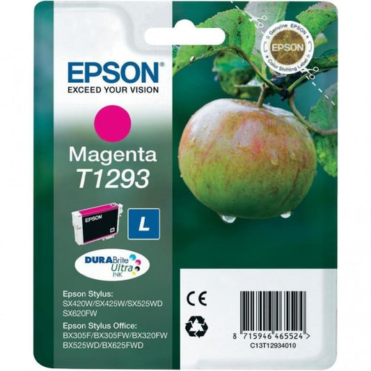 ORIGINALE T1293 MAGENTA CARTUCCIA ORIGINALE PER EPSON SX420 525WD 620FW BX320 C13T12934012 CAPACITA 7ML