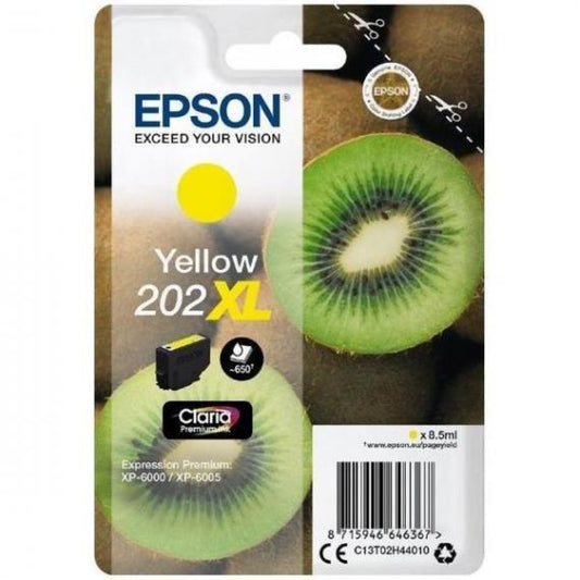 ORIGINALE T202XL GIALLO C13T02H44010 CARTUCCIA PER EPSON Expression Premium XP-6000,6005,6100,6105 CAPACITA 8,5ML 650 PAGINE