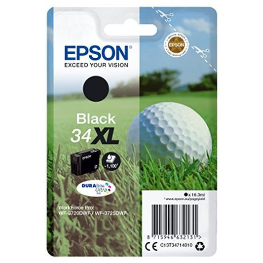 ORIGINALE T3471 NERA PER EPSON WORKFORCE PRO WF3720DWF, WF3725DWF C13T34714010 CAPACITA 16.3ML 1.100 PAGINE
