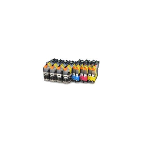 PACK 10 CARTUCCE LC223BK-C-M-Y COMPATIBILI LC223VALBP PER BROTHER J4620 J4625 J5625 J4120 J5320 N.4 LC223BK N.2 LC223 C/M/Y