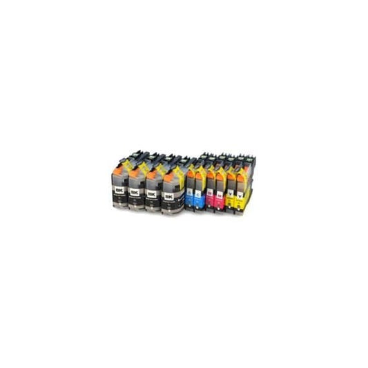 PACK 10 CARTUCCE LC223BK-C-M-Y COMPATIBILI LC223VALBP PER BROTHER J4620 J4625 J5625 J4120 J5320 N.4 LC223BK N.2 LC223 C/M/Y
