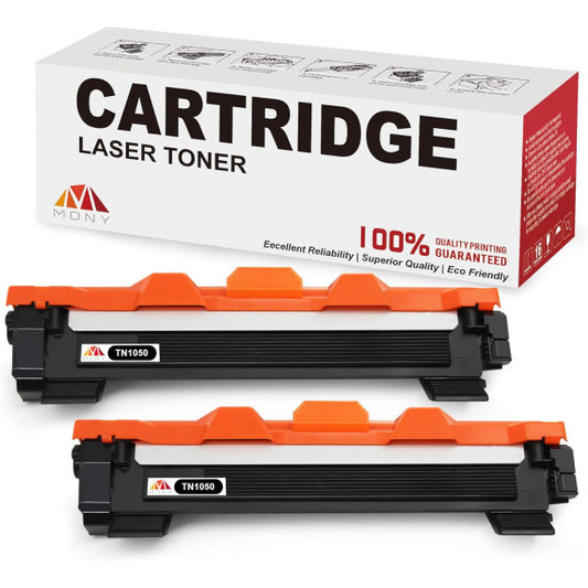 Pack 2 TN1050 toner compatibili per Brother DCP1510 1512 HL1110 1112 MFC1810 N° 2pz TN-1050 capacità 1.000 pagine