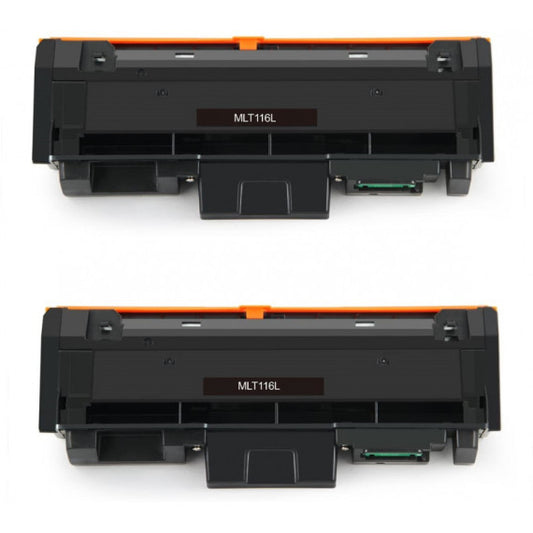 Pack 2 toner D116L NERO compatibile per Samsung Xpress M2625 2675 2825 2875 2835 2885 N° 2PZ MLT-D116L capacità 3.000 pagine