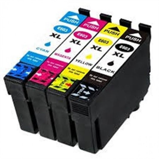 PACK 4 CARTUCCE T603XL BK-C-M-Y COMPATIBILI PER EPSON PER XP-2100,3100,WF-2810,2830,2835 N° 1PZ T603XL BK-C-M-Y