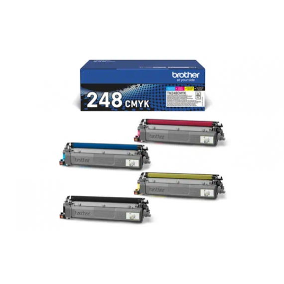 Pack Brother TN-248VAL BK-C-M-Y toner originale per Brother DCP-L3520CDWE,HL-L3220CW,HL-L8230CDW TN24VAL capacità 1.000 pagine