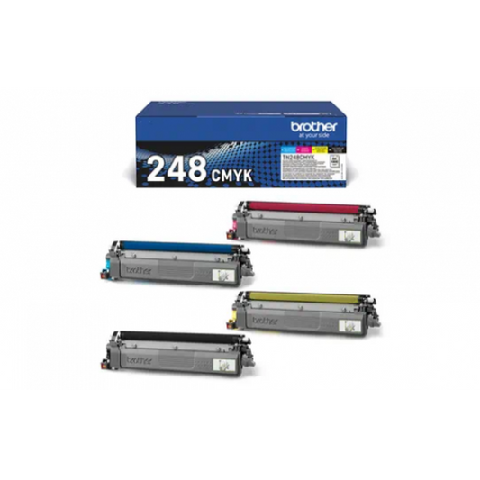Pack Brother TN-248VAL BK-C-M-Y toner originale per Brother DCP-L3520CDWE,HL-L3220CW,HL-L8230CDW TN24VAL capacità 1.000 pagine