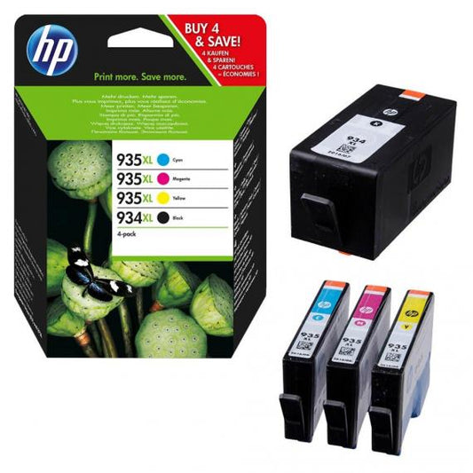 PACK ORIGINALE HP 934XL 935XL X4E14AE PER HP OfficeJet Pro 6230 6800 6820 934XL BK 935XL CMY