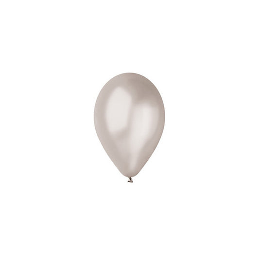 Palloncini in lattice metallizzati - Ø 26 cm - argento - Big Party - conf. 16 pezzi