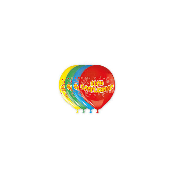 Palloncini in lattice - Ø 30 cm - Buon Compleanno - Big Party - conf. 20 pezzi