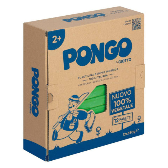 Panetto di plastilina vegetale modellabile 350 g Pongo verde chiaro F603508