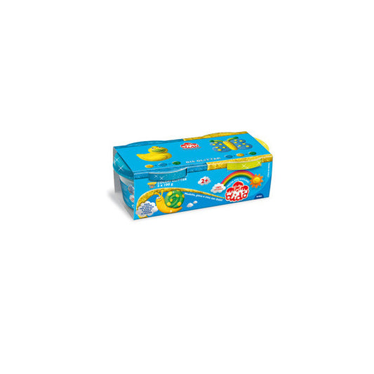 Pasta Glitter - 100gr - giallo/azzurro - conf. 2 pezzi - Didò