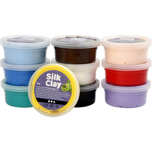 Pasta modellabile Silk Clay® 40 g - in conf. da 10 pezzi in colori assortiti 79143
