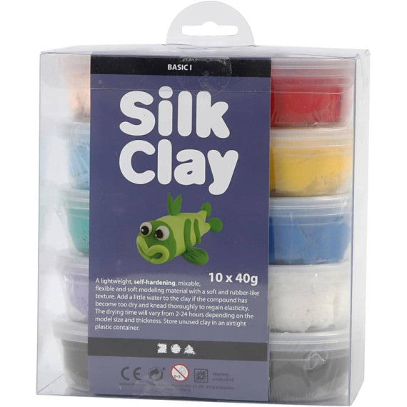 Pasta modellabile Silk Clay® 40 g - in conf. da 10 pezzi in colori assortiti 79143