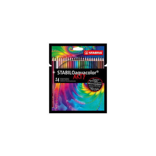 Pastelli Arty Aquacolor - colori assortiti - Stabilo - astuccio 24 pezzi