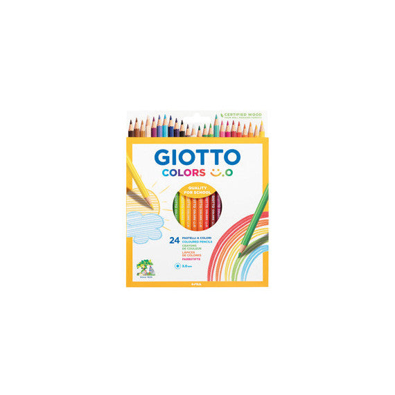 Pastelli colorati Colors 3.0 - diametro mina 3 mm - Giotto - astuccio 24 pezzi