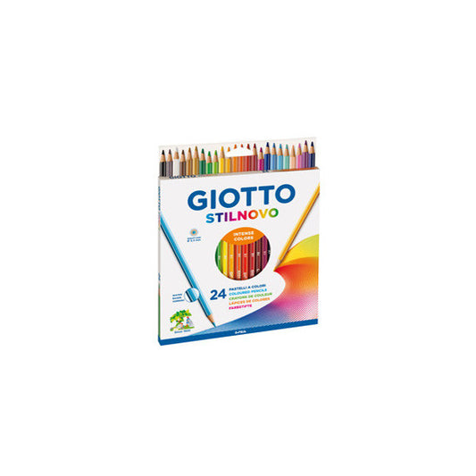 Pastelli colorati Stilnovo - diametro mina 3,3 mm - colori assortiti - Giotto - astuccio 24 pezzi