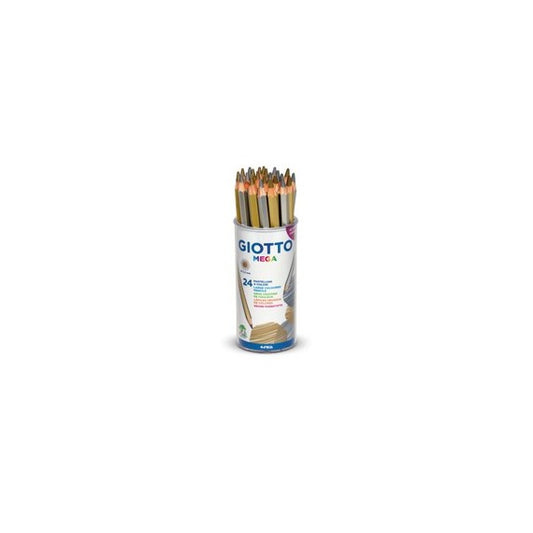 Pastelli Mega - diametro mina  5,5 mm - oro/argento - Giotto - barattolo 24 pezzi
